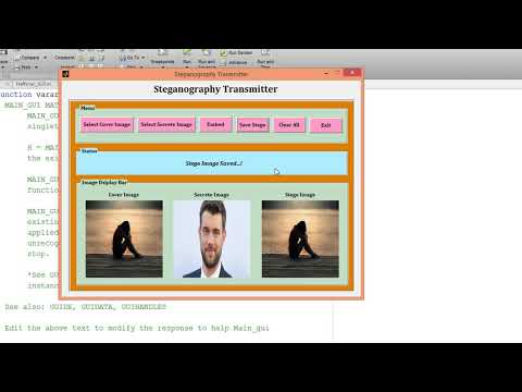 MATLAB code of Steganography - Hiding color image into color image