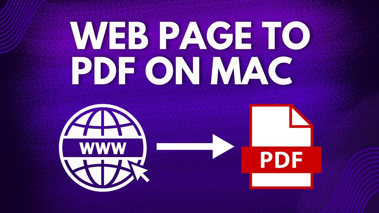 How to save webpage as PDF on mac INSTANTLY