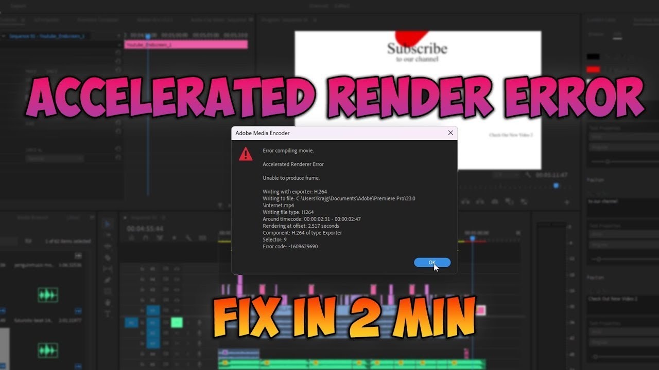 Fix Accelerated Render Error in Premiere Pro 🎥