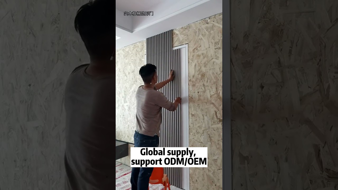 wpc wall panel invisible door installation, wpc wall panel supplier, wpc import and export