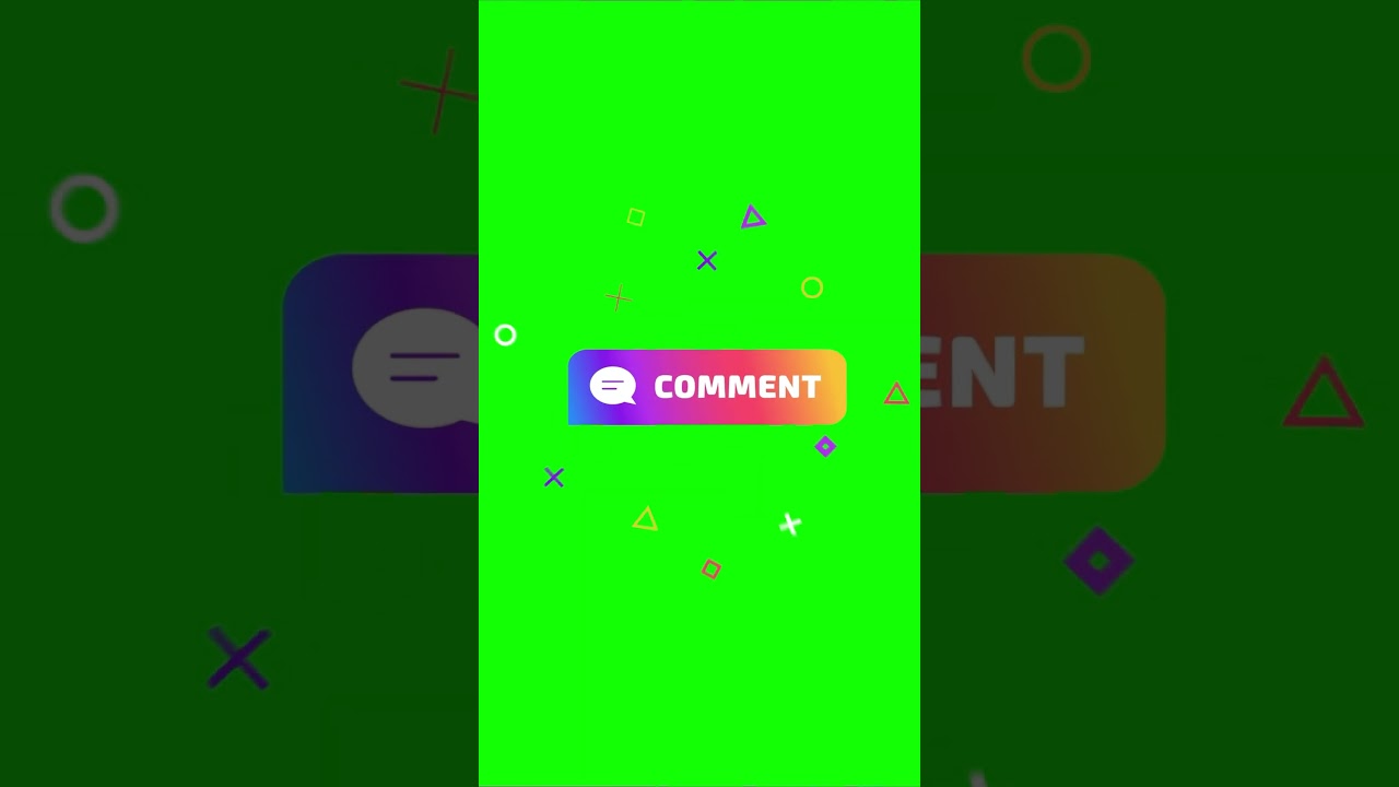 Comment Button Green Screen Effect π
