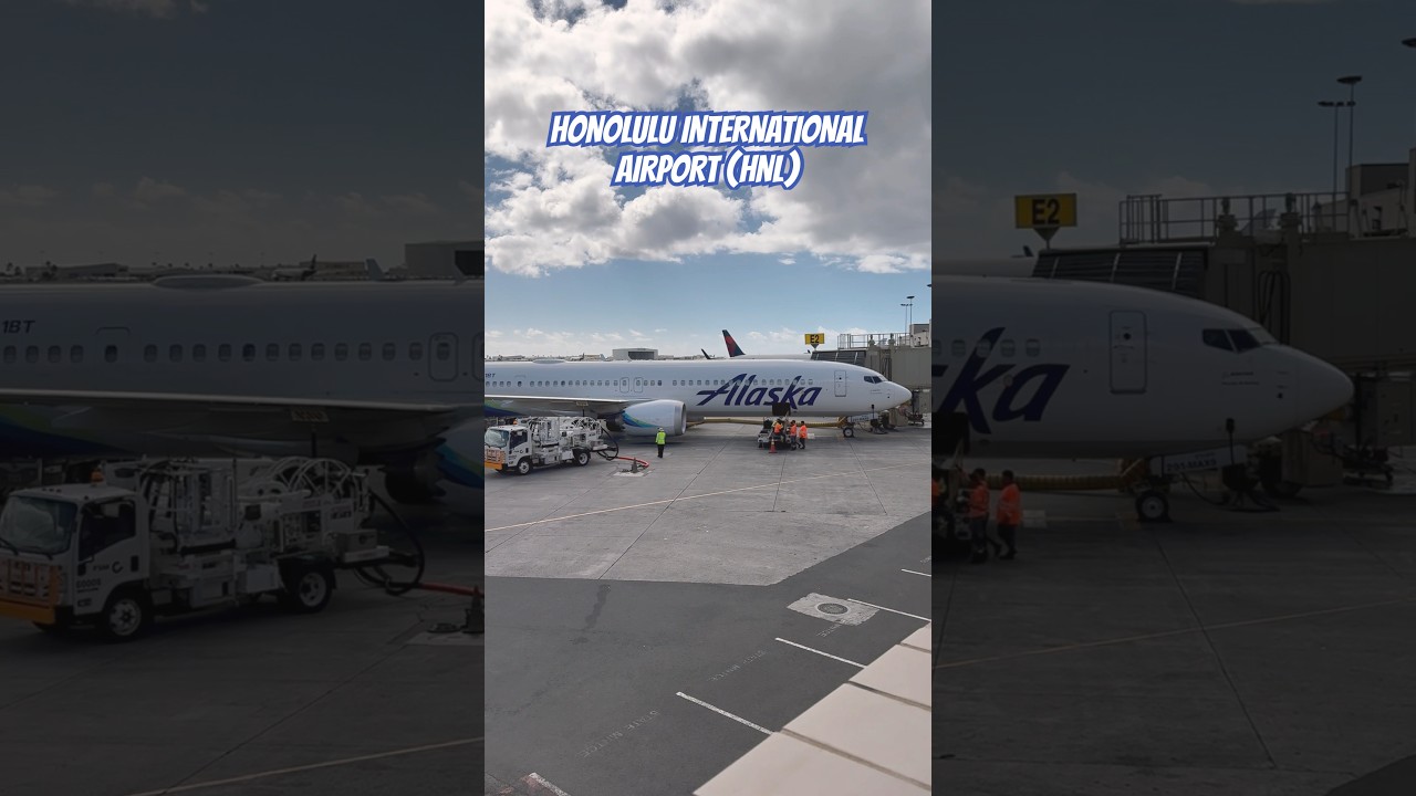 Watch Alaska Airlines Plane Land at Honolulu International Airport ✈️