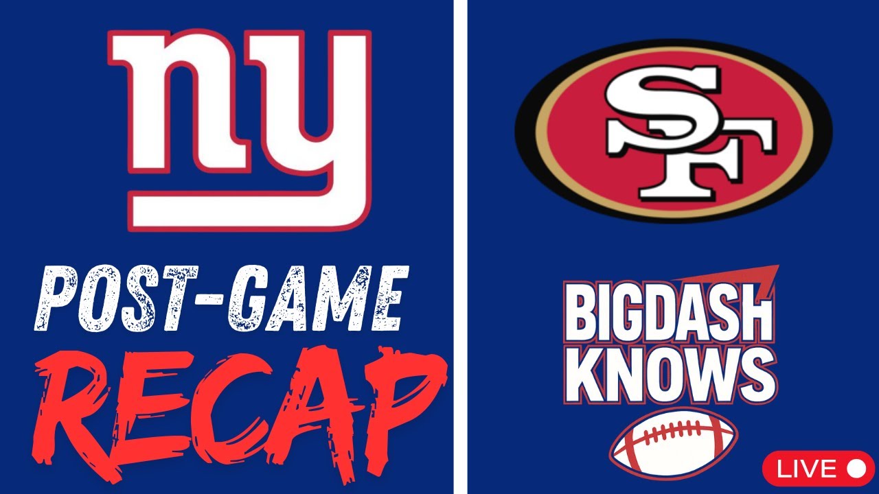 Giants vs 49ers Week 9 Live Post-Game Reaction 🏈