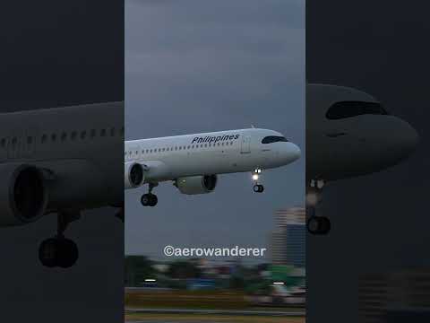 PHILIPPINE AIRLINES A321NEO landing at Manila Airport #shorts #aviation #a321 #landing #manila