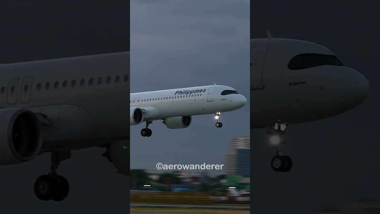 Philippine Airlines A321neo Landing at Manila Airport