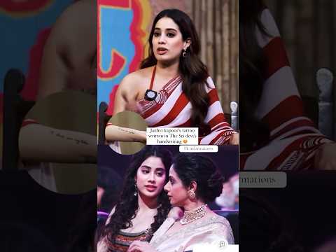 Janhvi emotional moment ad she opens up about her tattoo in sri devi’ writing #janhvikapoor #sridevi