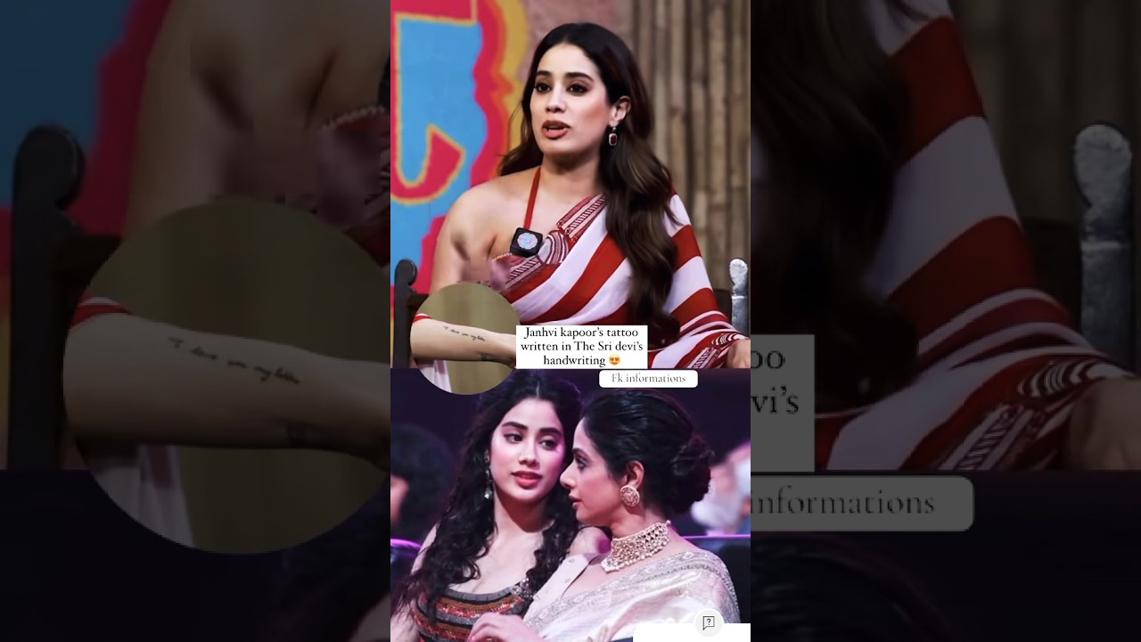 Janhvi Shares Emotional Moment About Her Sridevi Tattoo ✨