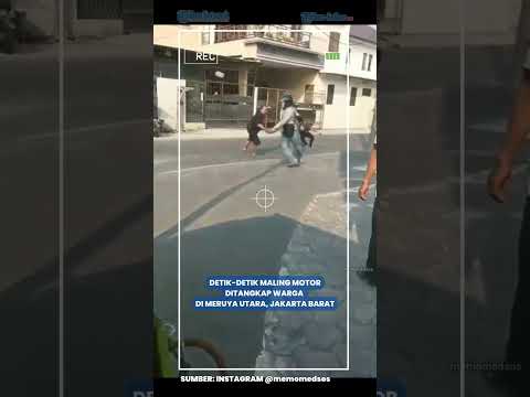 Detik-detik Maling Motor Ditangkap Warga di Meruya Utara, Jakarta Barat #maling