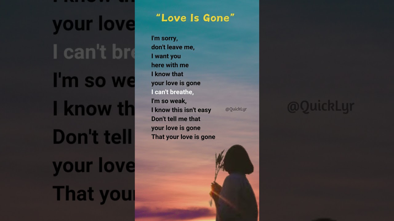 Love Is Gone by Dylan Matthew ๐ถ | Deep Lyrics & Meaning