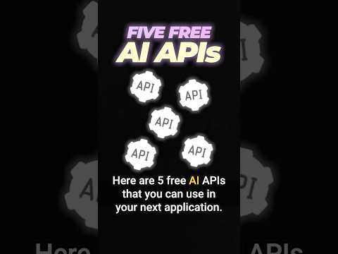 5 FREE AI APIs You Should Use #ai #developer #llm #softwaredeveloper #code #coding