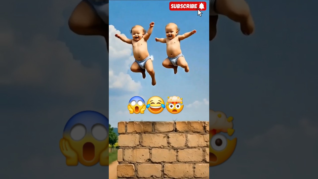 Baby's Amazing Leap from 10-Foot Wall! ๐ถ๐ฑ