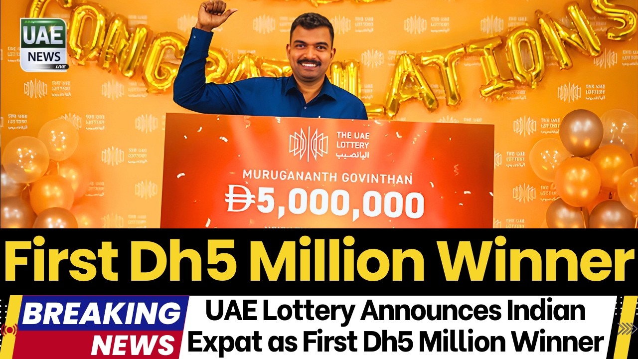 UAE Lottery's First Dh5M Winner: His Reaction 😮