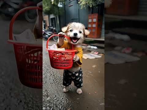 The poor puppy amazed everyone with his hard work and became a rich puppy #MKGM #shortvideo #viral