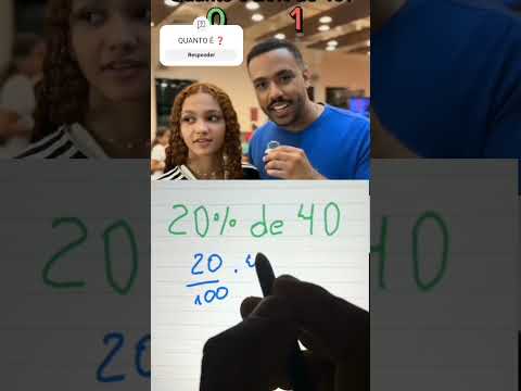 QUANTO É 20% DE 40 ❓❓ #porcentagem #concurso #quiz