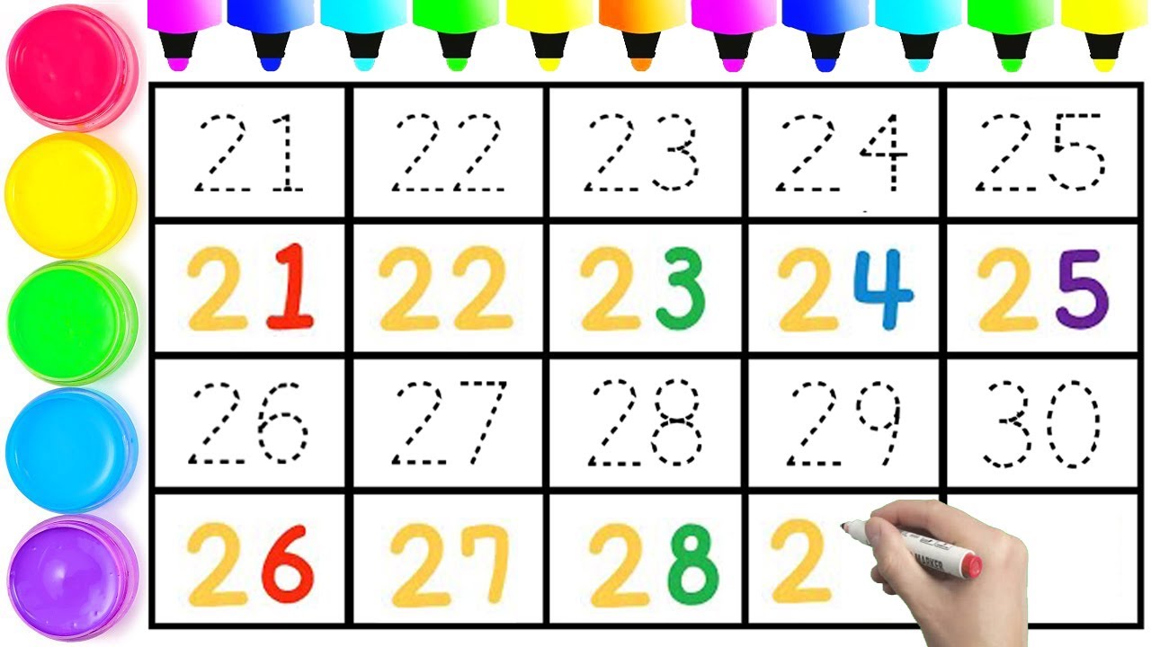 21 Learn to Write & Read Numbers 21-30 Easily ✍️