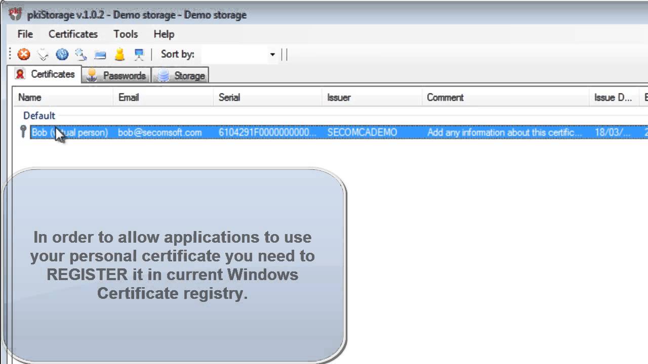 PKIStorage Free: Import & Register X.509 Certs in Windows