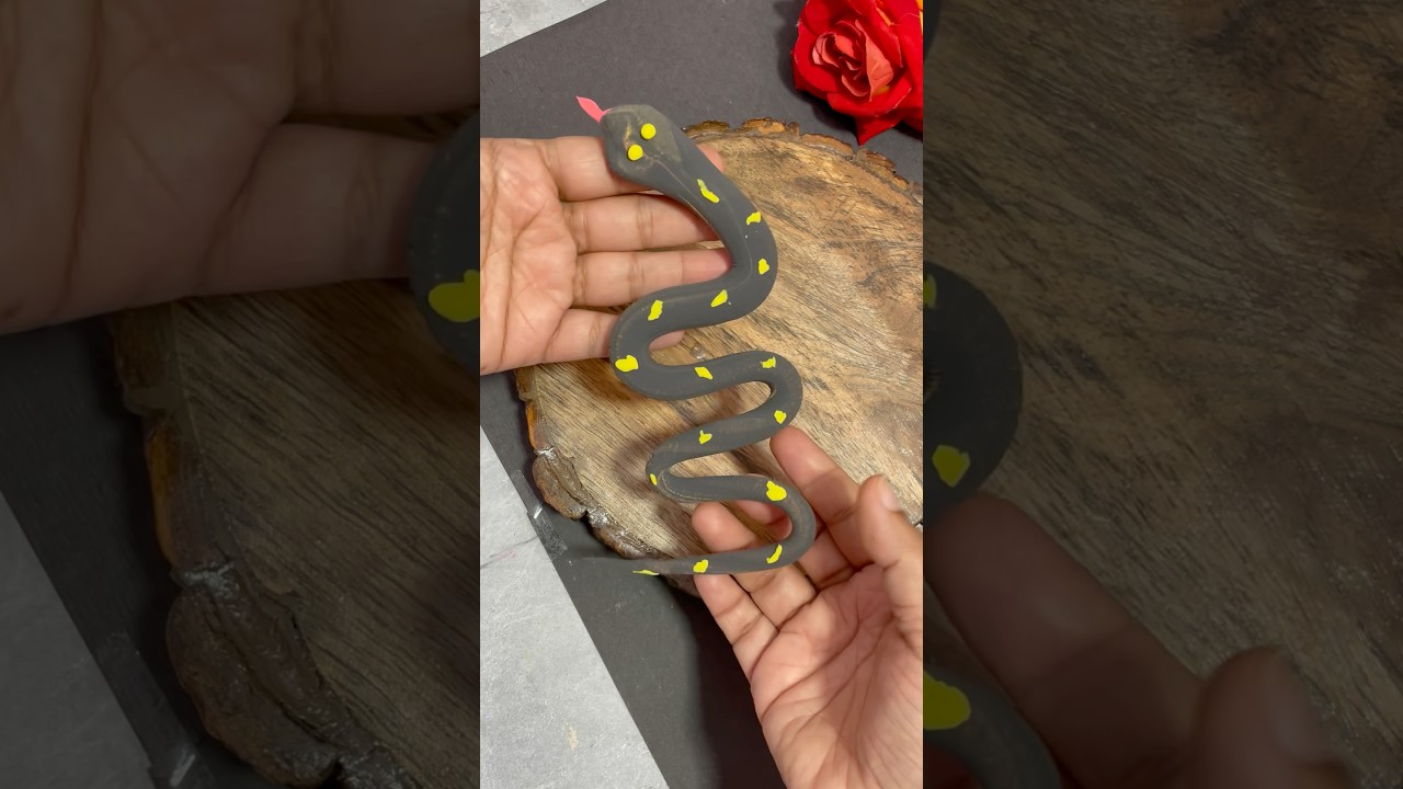 Create a Fun Clay Snake 🐍 | Easy DIY Craft for Kids #shorts