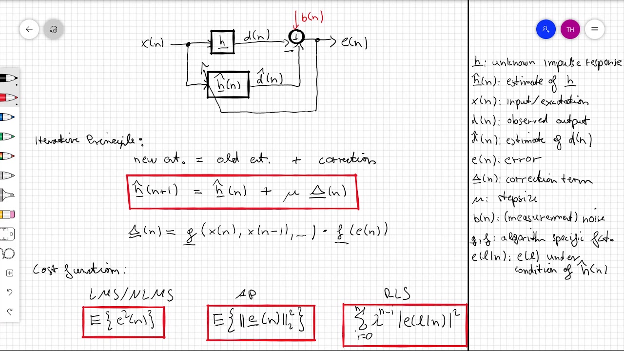 Adaptive Filters Exercise Part 3: Algorithms