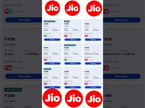 Jio Recharge Plan Offers 2025 Jio Recharge Chart #jio #recharge #jiooffers