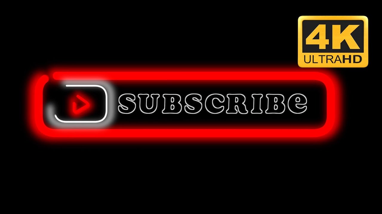 Subscribe Animation on Black Screen 🔴