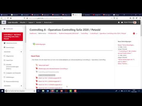 Controlling A Teil 1 (Gliederung und Literatur)