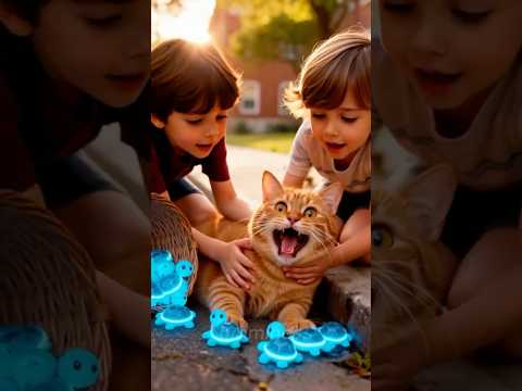 🐱🐢 Cute Cat And The Glowing Turtle Adventure A Heartwarming Story #hmminds