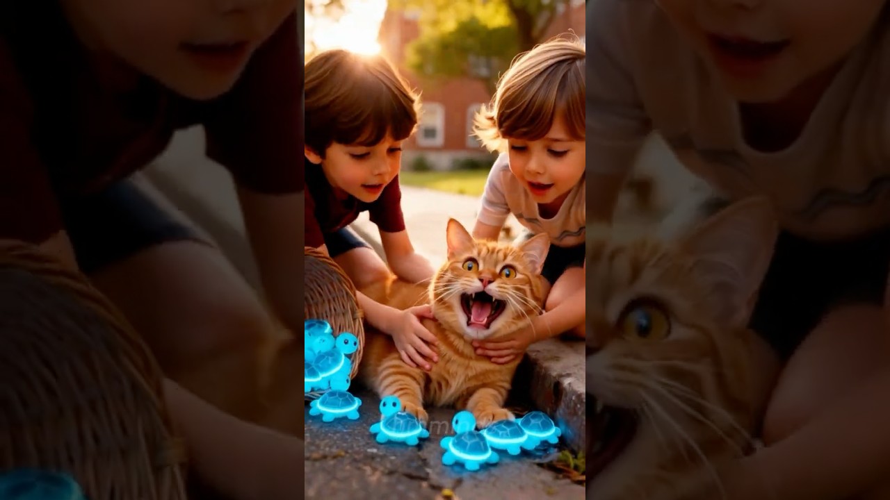 Heartwarming Adventure of a Cute Cat and a Glowing Turtle 🐢