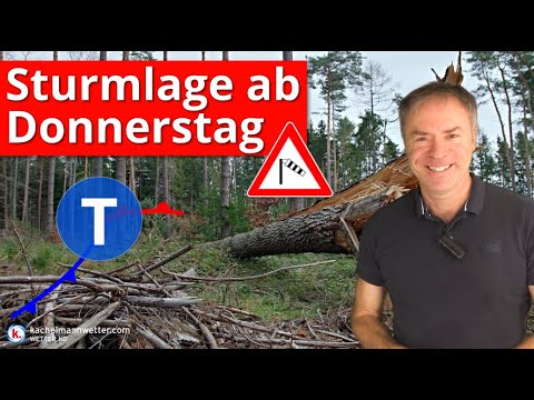 Sturmlage am Donnerstag & Freitag mit Regen & Gewittern 🌧️