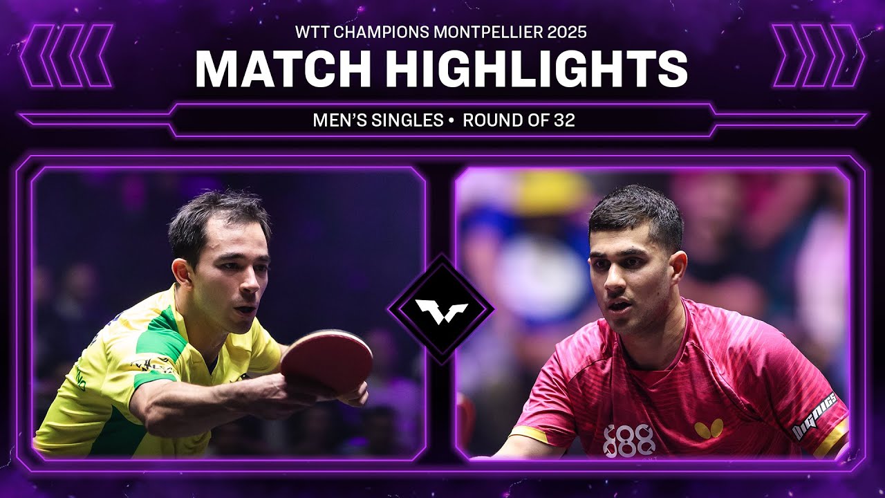 Hugo Calderano vs Kanak Jha | Exciting Round 32 Match at WTT Montpellier 2025 🏓