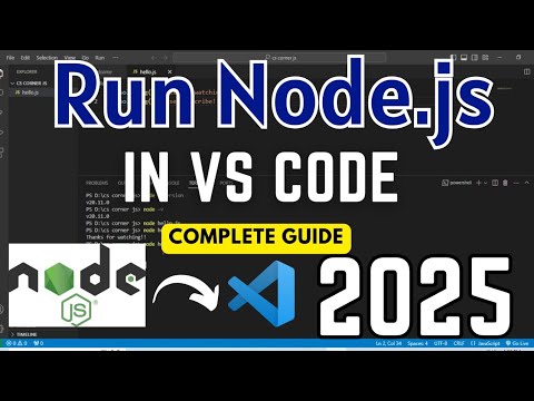 How to Run Node.js in VS Code on Windows 10/11 [2025] |  Setup Node.js in VS Code | Node.js Tutorial