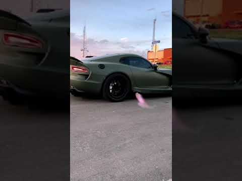 brutal dodge viper v10 exhaust sound