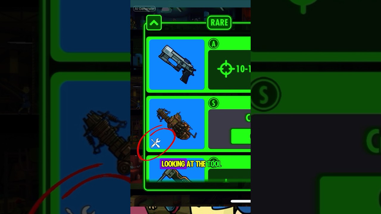 Crafting ONLY weapons in Fallout Shelter #shorts #gaming #fyp #fallout #falloutshelter #mobilegame
