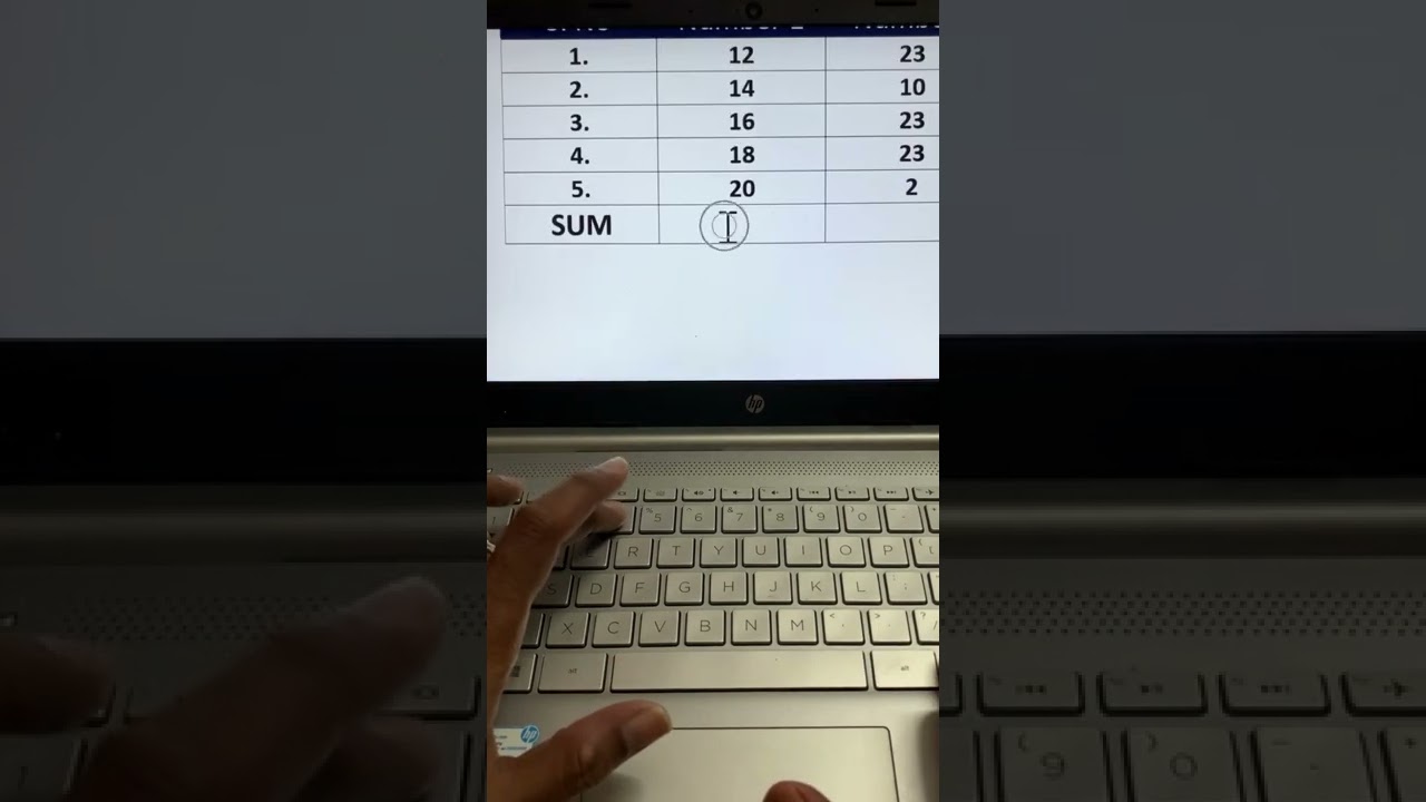 Sum a Column or Row in Word Table ๐