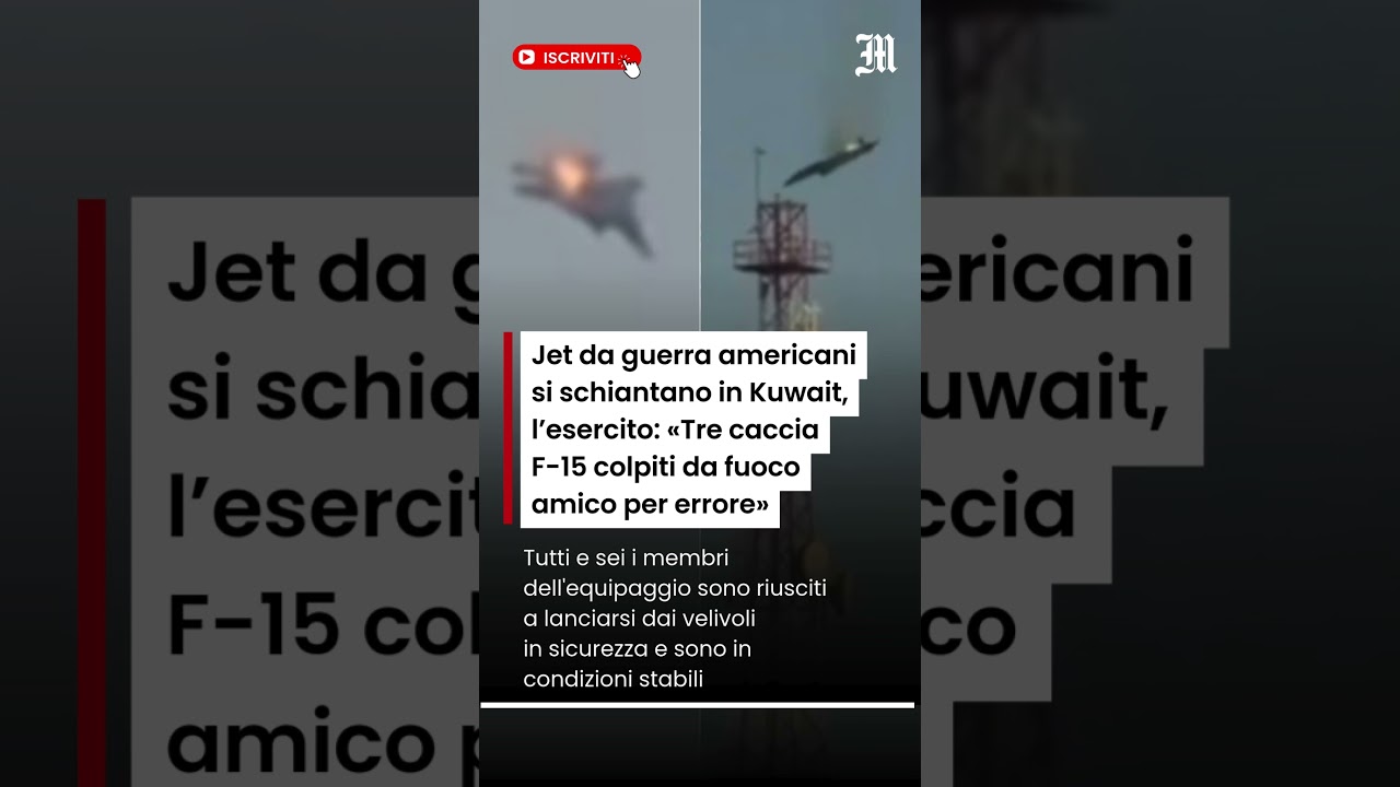 Tre F-15 USA precipitati in Kuwait per errore 🔥