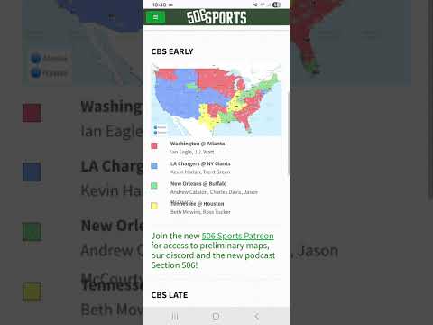 NFL Week 4 TV Coverage Map Released CBS Early & Late & Fox Single