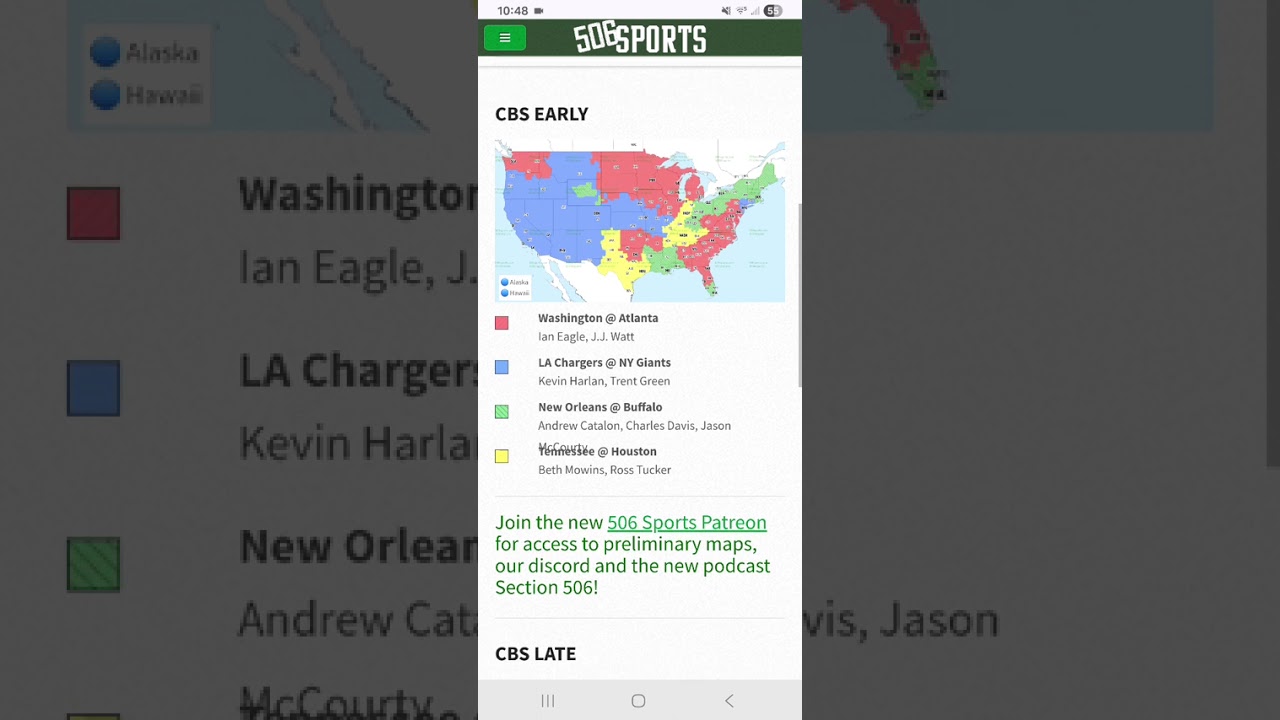 NFL Week 4 TV Coverage Map: CBS & Fox Broadcast Schedule Revealed 🏈