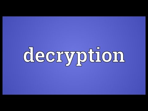 Decryption Meaning