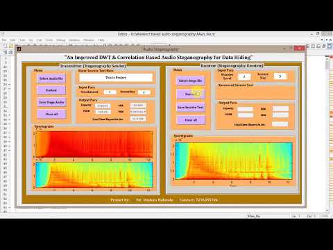 Matlab Code for Audio Steganography | Data Hiding In Audio Using Wavelet Transform