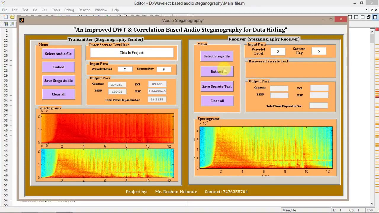 Audio Steganography in MATLAB: Hide Data Using Wavelet Transform πΆ
