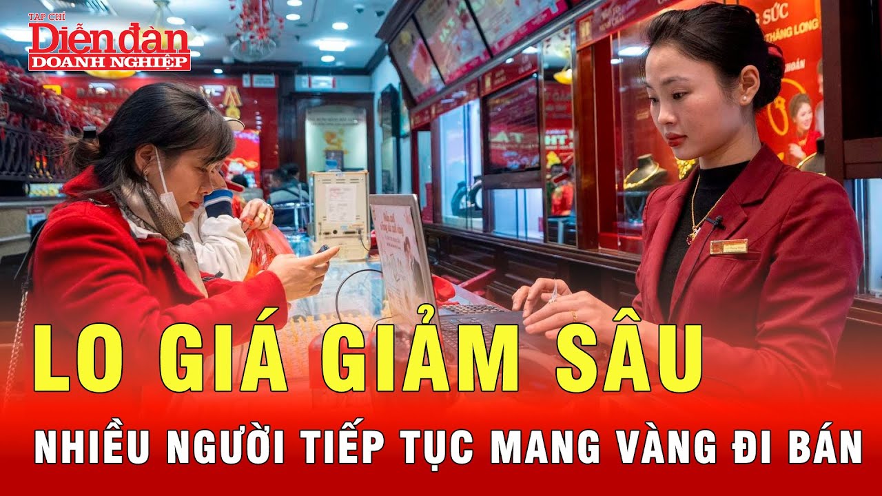 Giá vàng giảm, nhiều người bán lấy lời 💰