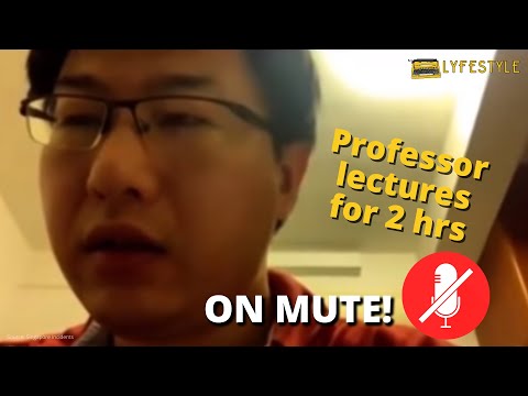 NUS professor lectures for 2 hours before realising he was on mute | #Shorts