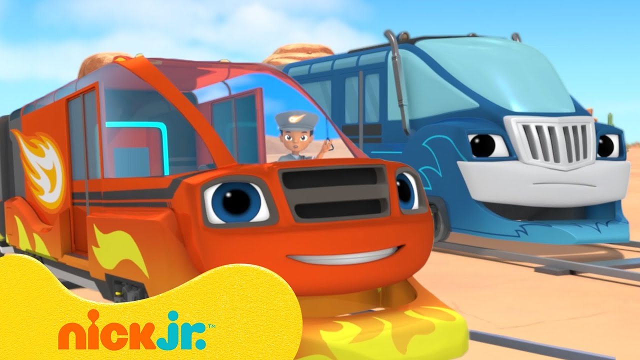 Blaze & Crusher Race the Monster Train! 🚂 | Nick Jr. Adventure