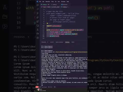 Python in 60 seconds: Automate PDF Reading with Python!