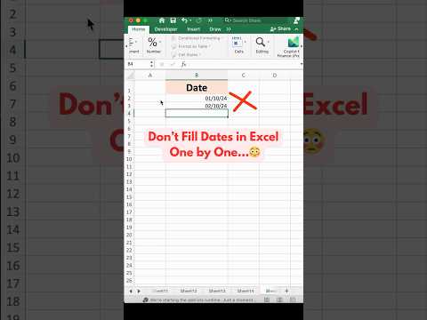 Auto-Write Dates in Excel With This simple Trick in Seconds!📅 #excel #excelshorts