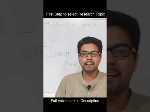 First step to select research topic