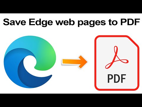 How to save web pages as PDF in Microsoft Edge? Save page to PDF in EDGE