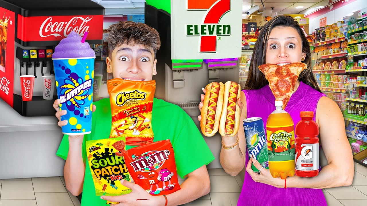 A Day Eating Only 7-11 Food! 🍕🌭