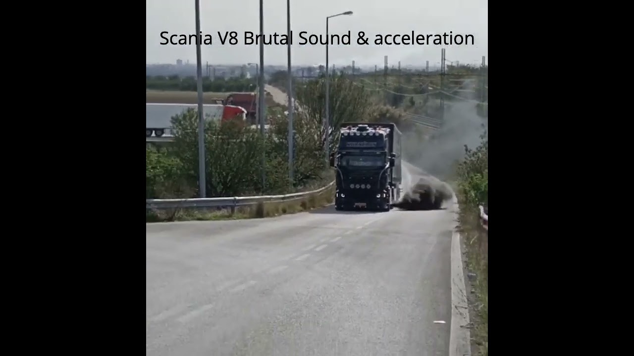 Euro 0 Scania V8: Brutal Acceleration & Loud Sound 🚚
