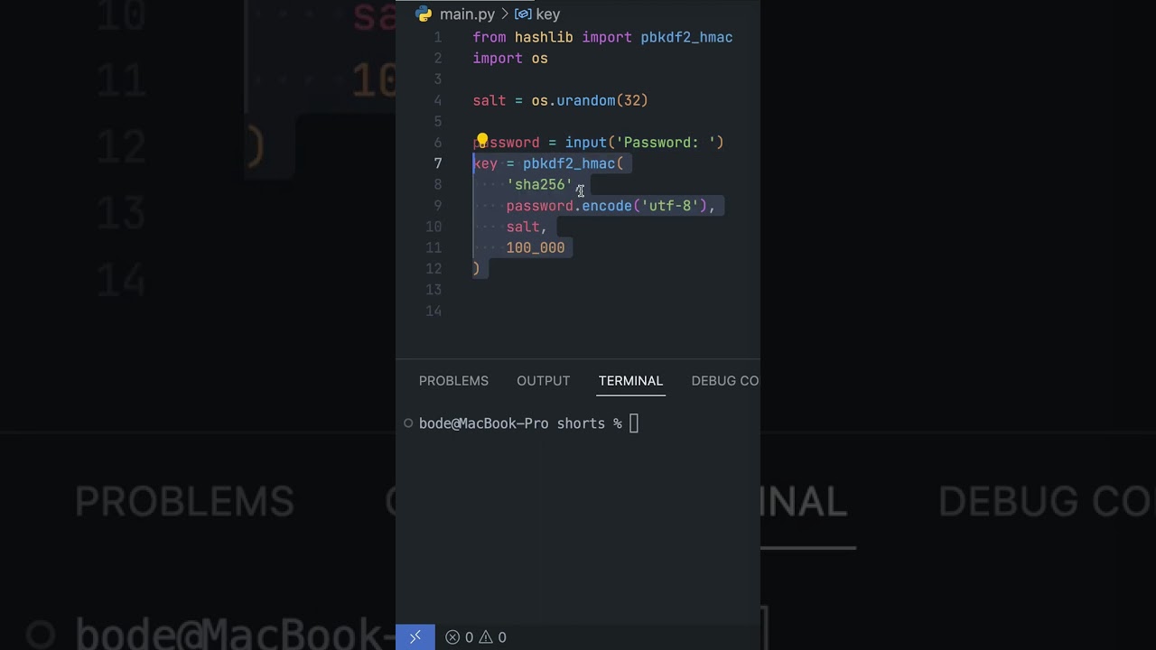 Hash Passwords in Python with pbkdf2_hmac π
