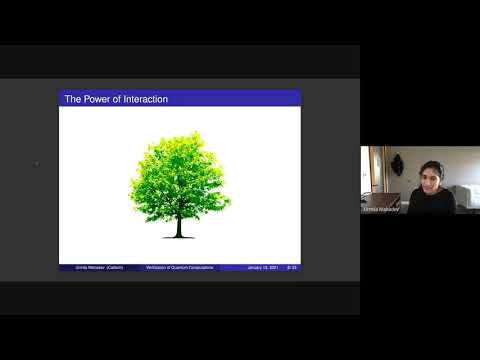 Classical Verification of Quantum Computations by Asst. Prof Urmila Mahadev